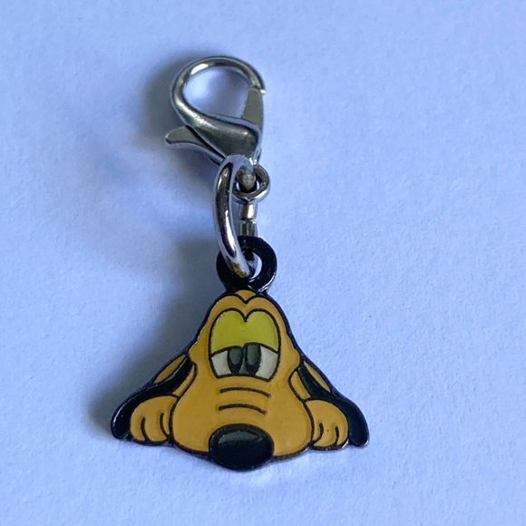 Vintage Disney Pluto Dog Charm Zipper Pull Purse Clip On for Bracelet Disneyana - Picture 7 of 9